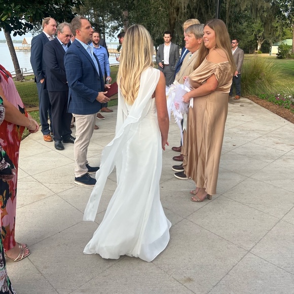 Custom Made Maxi Dress with Detachable Neck Scarf - Picture 4 of 4